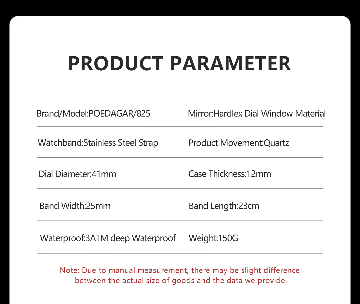 POEDAGAR Fashion Brand Man Clock Luminous Waterproof Stainless Steel Men's Watch Date Week Quartz Business Watches For Men Reloj