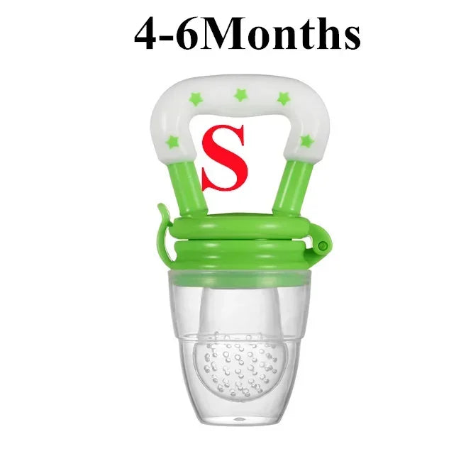 Baby Fruit and Vegetable Teether Fresh Food Supplement Toys Infant Fruit Teething Silicone Pouches Baby Feeding Tableware