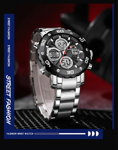 LIGE Watches For Men Luxury Brand Sport Quartz Wristwatch Waterproof Military Digital Clock Steel Men Watch Relogio Masculino