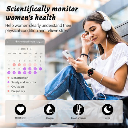 FOXBOX Smart watch Health Monitoring Sport Fitness Tracker Bluetooth Call Waterproof Men Women Luxury Smartwatch For IOS Android