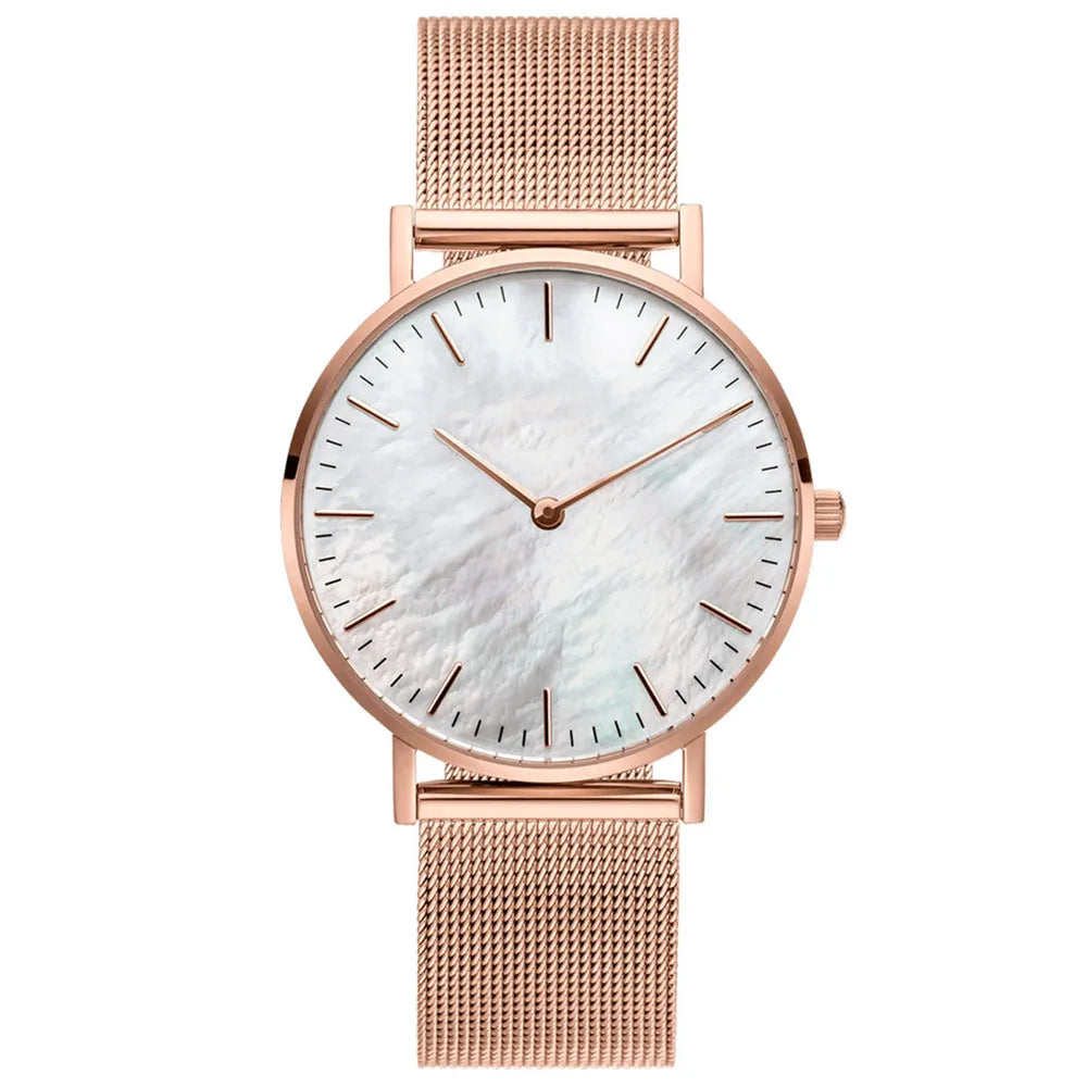 Minimalist Women Watch Luxury Metal Mesh Band Quartz Watches for Woman Fashion Ultra-thin Ladies Wristwatches Clock reloj mujer