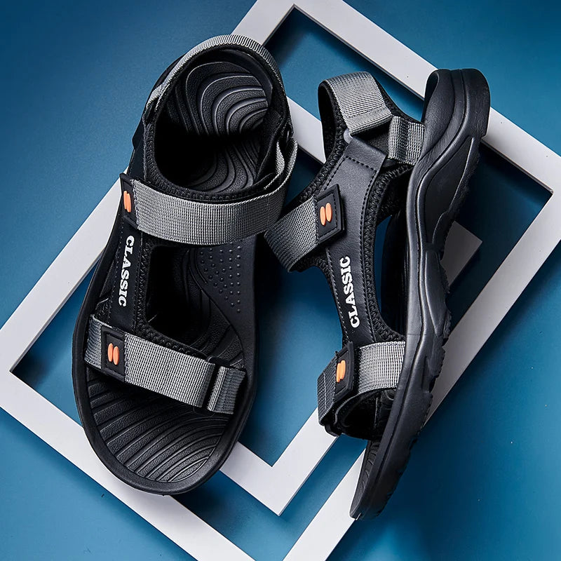 Sandals Men's 2025 Summer New Sports and Casual Beach Shoes Summer Outerwear Soft Roman Sandals