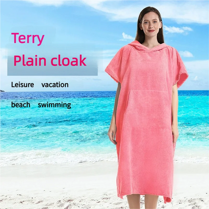 Unisex Oversized Quick Dry Poncho Hoodie Towel Beach Robe Swim Surf Changing Towel Loungewear Pajamas for Adults