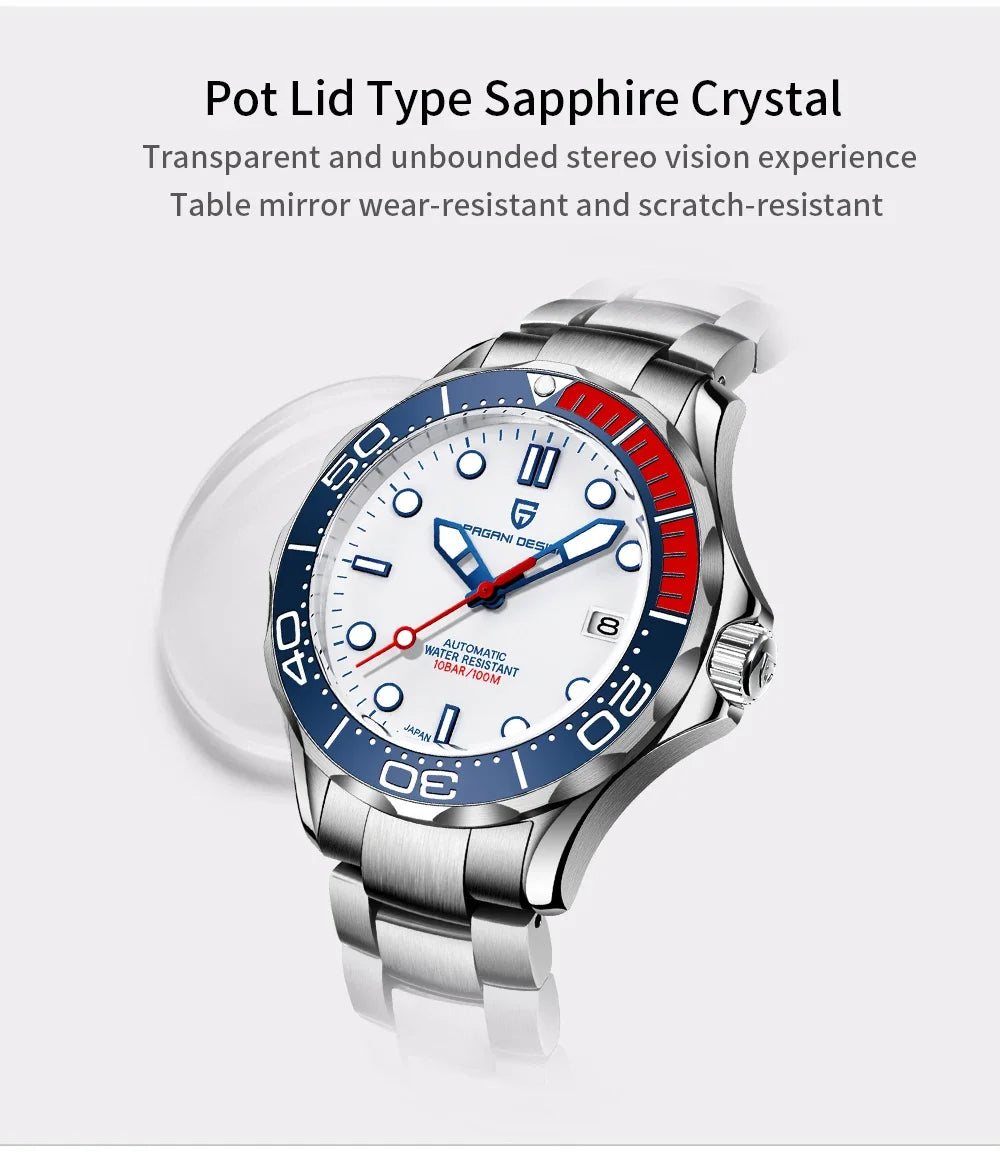 2026 New PAGANI DESIGN 007 Men's Watches Gold Luxury Mechanical Wristwatches Automatic Watch Men AR Sapphire Waterproof Luminous