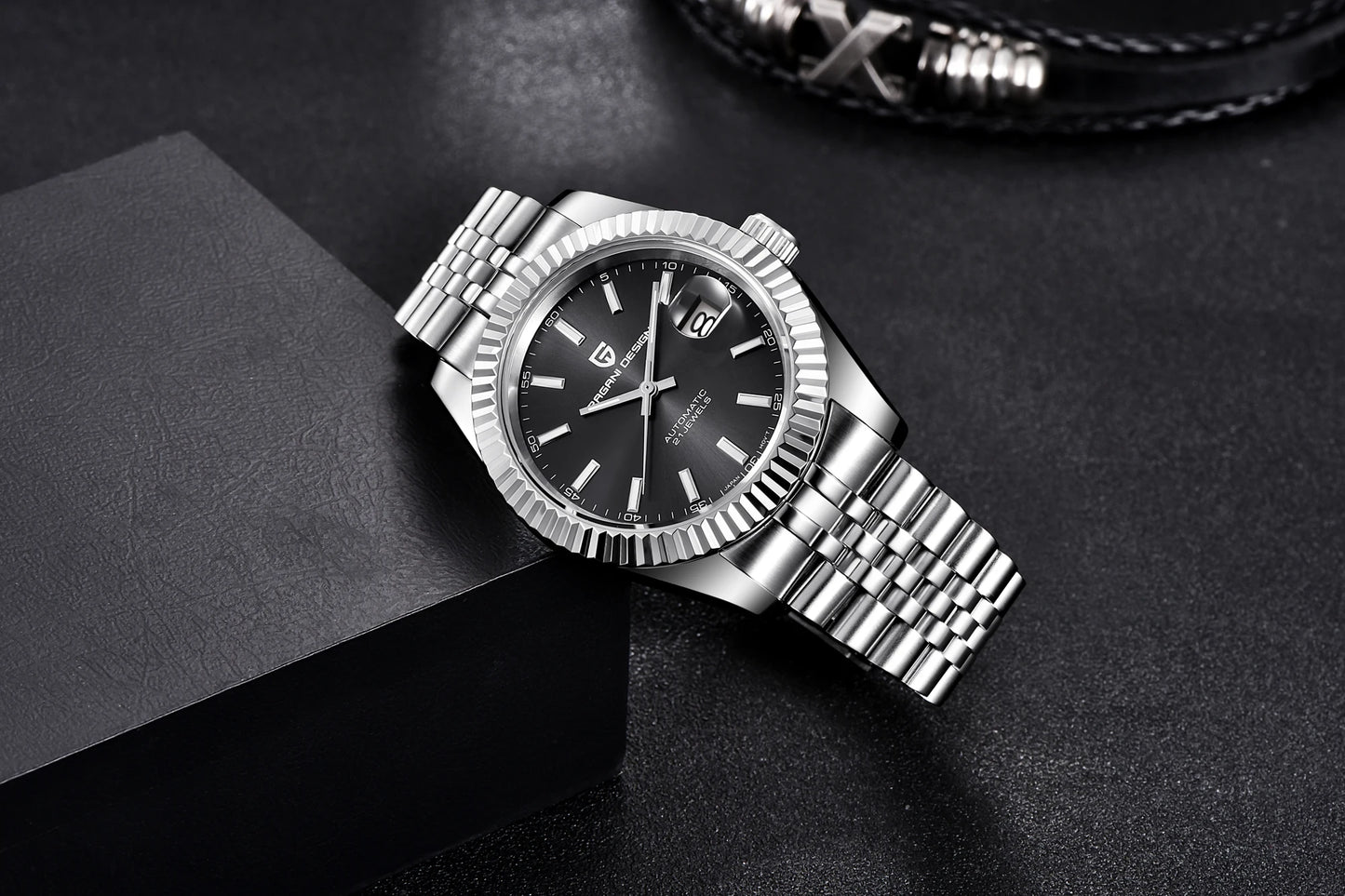 PAGANI DESIGN Watches Luxury Diamond Dial Mechanical Watch For Men Top NH35 Movt Sapphire Glass Stainless Steel Waterproof Watch