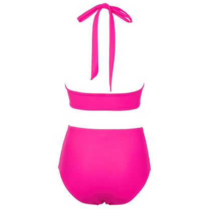 High Waist Bikini Set Sexy Push Up Swimsuit Women Black Beachwear Tummy Control Swimwear Adjustable Bathing Suit Bikinis 2024