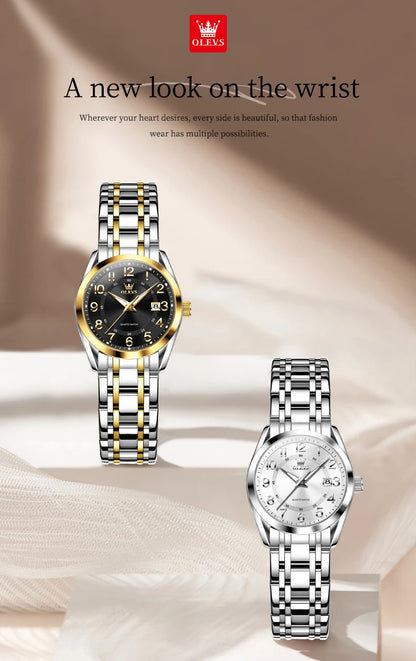 OLEVS 3666 Woman Watches Original Quartz Watch Waterproof Luminous Watches For Woman Gift Chronograph Date Reloj Mujer