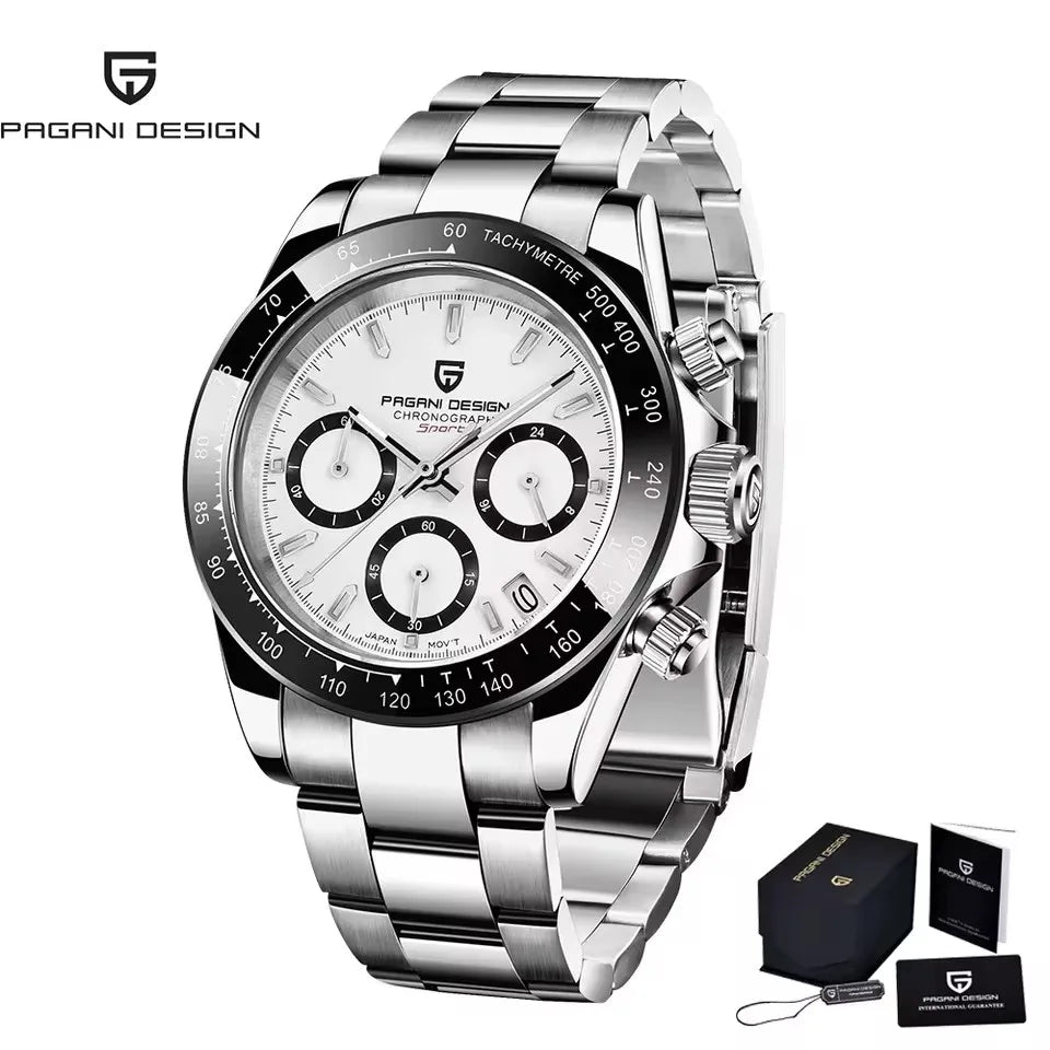 PAGANI DESIGN 2026 New Men Watches Luxury Quartz Watch For Men 100M Waterproof Sports Chronograph Wristwatch for Men gift