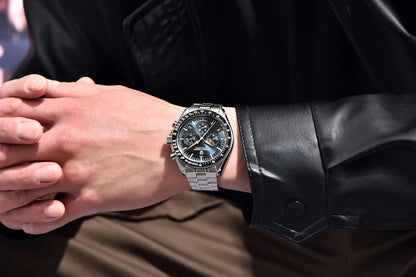 PAGANI DESIGN 2026 New Moon Watch Retro Quartz Watches For Men Stainless steel Luminous waterproof Luxury Sport Chronograph Man