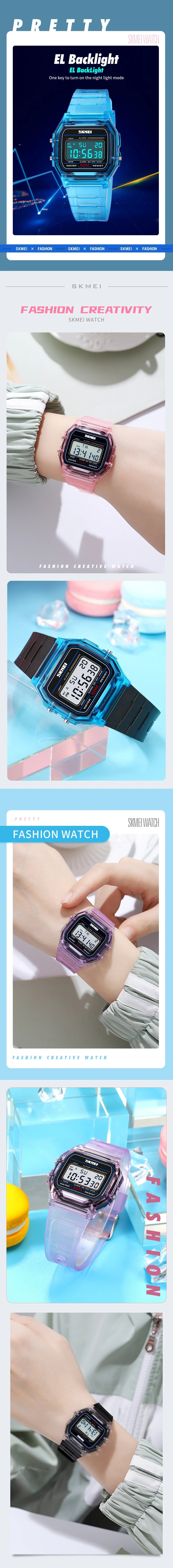 SKMEI 2056 Waterproof Sports Watch for Men Women Electronic Countdown Boy Girl Digital Date Wristwatches Woman Reloj Masculino