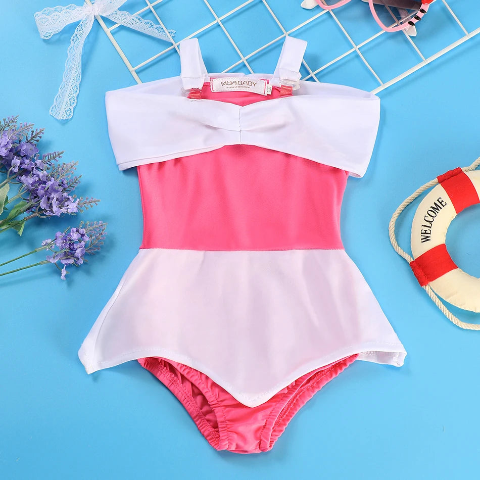 Princess Swimsuit Mermaid Mirabel Isabella Swimsuit Set Girl Summer Beachwear Pool Party Kids Anna Elsa Rapunzel Swimwear Suit