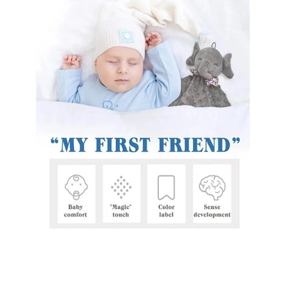 Elephant Baby Comforter Blanket Soft Appease Towel Baby Rattle Animals Toys Soothe Reassure Sleeping Towel Lathe HangingToddler