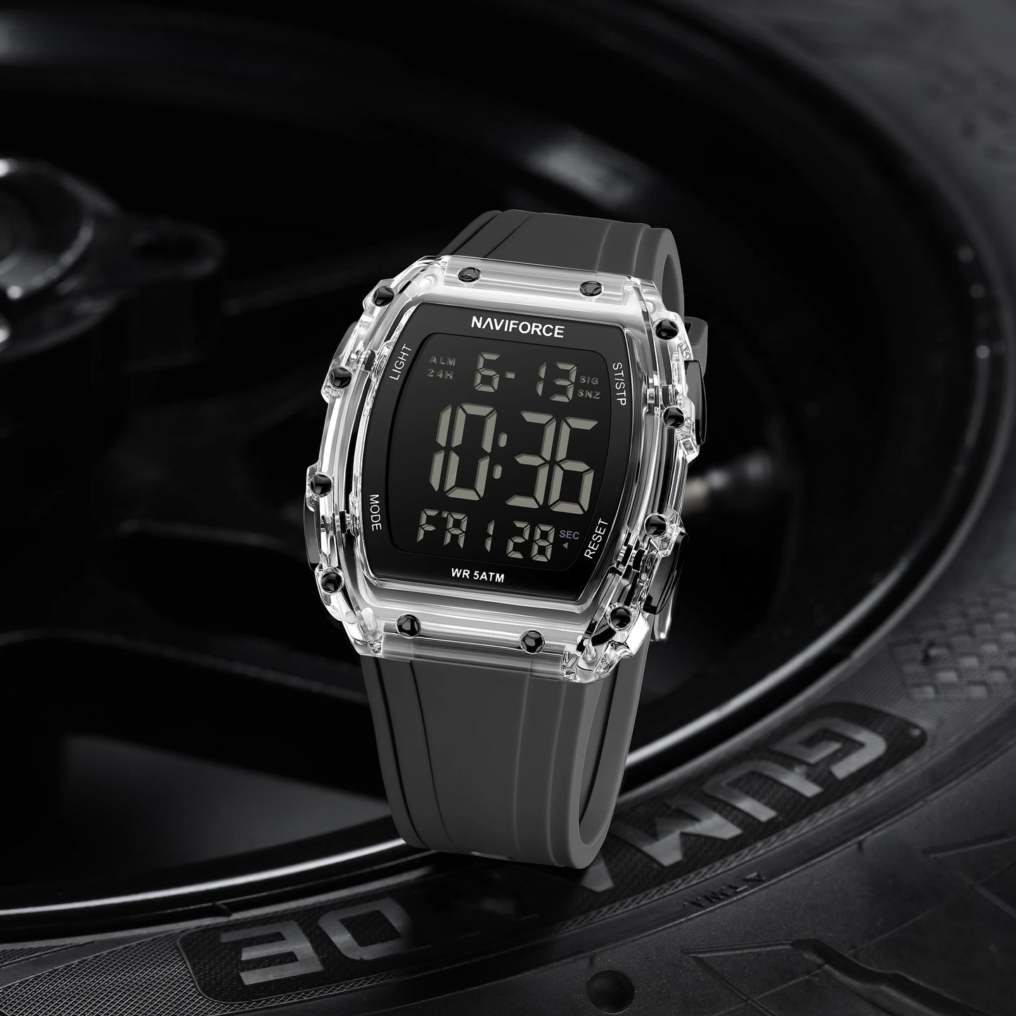 NAVIFORCE Fashion Student Watches Electronic LED Digital Watch for Men Watch Waterproof Sport Multifunctional Alarm Clock Man