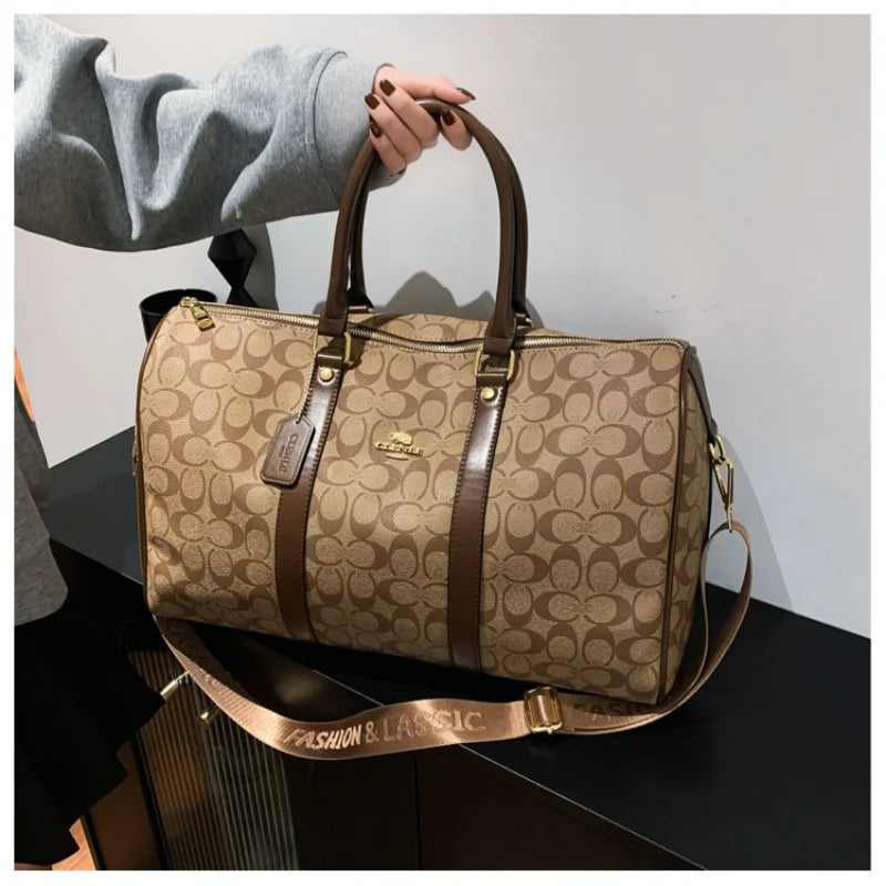 Women's Classic Boston Handbag Large Capacity Elegant Travel Duffle Bags for Women Weekend Luggage Travel Shoulder Bag