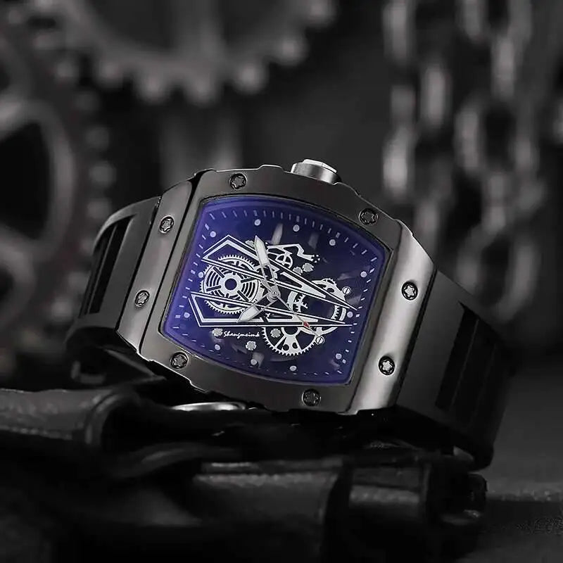 1/2PCS Fashion Men Watches Luxury Large Dial Quartz Watch Casual Silicone Band Men's Sports Watches Reloj Hombre（Without Box）