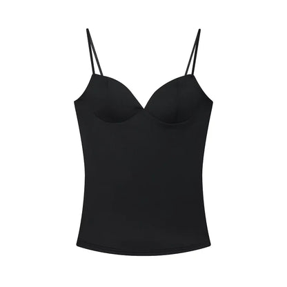 MUJER Sexy Corset Top Women Backless Bra Crop Top Woman Tanks & Camis Slip Tops for Women Sleeveless Bustier Tops Women Camisole