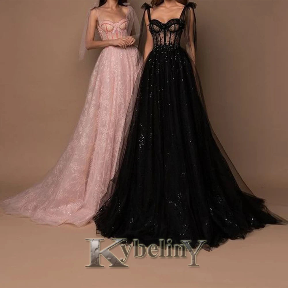 Kybeliny Luxury Rhinestones Graduation Dresses Mermaid Pleat Tulle Off the Shoulder Vestidos de Graduacion Customization