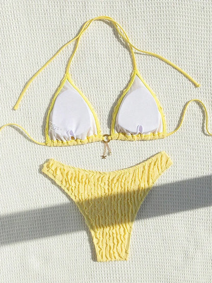 Sexy Bikinis Sets Two-piece Women's Swimsuit Ruffled Halter Neck Bikini 2026 Female Swimwear for Woman Beach Wear Bathing Suit
