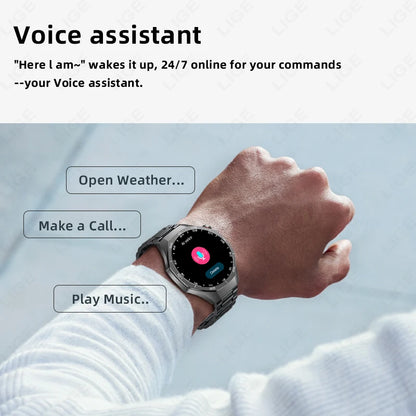 LIGE New ECG Men's Smart Watch HD Screen Heart Rate Health Smart Watches Bluetooth Call Smartwatch For Men Women Holiday Gifts