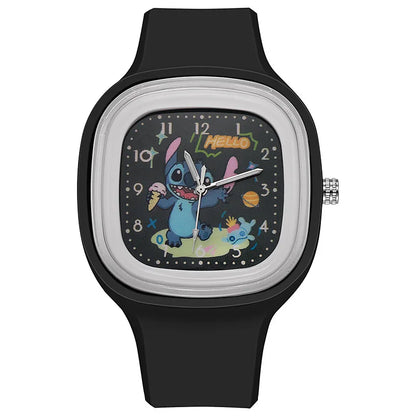 Fashion Stitch Kids Watches for Girls Cute Square Large Dial Children Women Quartz Clock Toys Accessories relogio infantil
