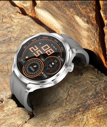 New 1.85"AMOLED NFC GPS Smart Watches For man IP68 Waterproof Blood Pressure Body Temperature Sport Fitness tracker Smart Watch