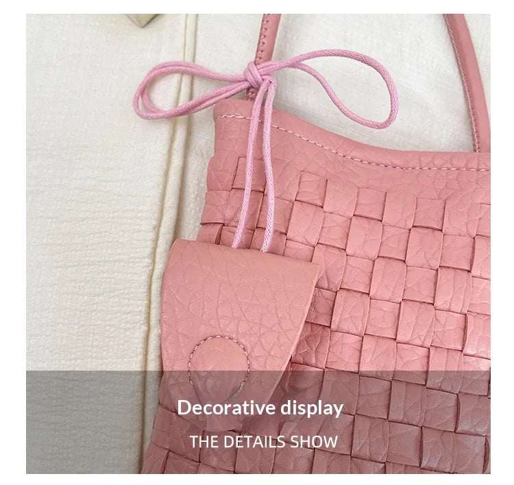 Women's Bag PU designer luxury bags woman 2026 Shoulder bags Fashion niche woven minimalist crossbody bag Wallet
