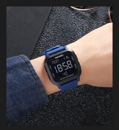 SKMEI 1894 Sport Electronic Watch for Men Shockproof Waterproof Countdown Mens Wristwatch Military Alarm Clock 1960 Reloj Hombre