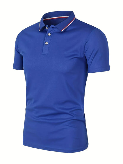 2025 Hot Sale Men's Summer Casual Breathable Comfortable Polo Shirt Men's Solid Color High Quality Short Sleeve T-Shirt