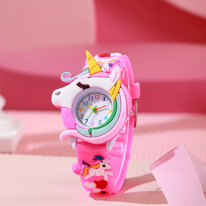 Carton Silicone Gift Watch for Boys and Girls Cute Colorful Lovely Kids Wristwatch