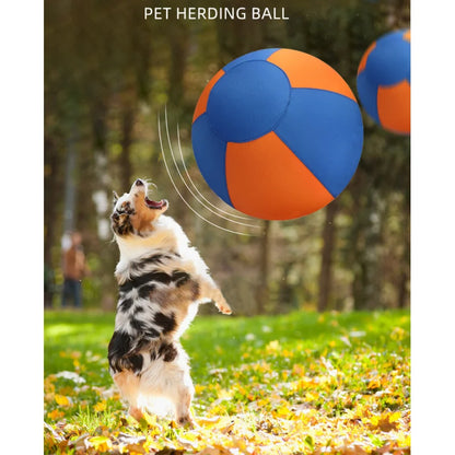 Pet outdoor dog toy, large fabric-covered interactive ball, self-entertainment boredom-relief ball, inflatable training ball