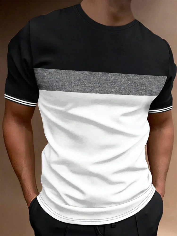 Summer Outdoor Sports Loose Comfortable Men's T-shirt Fitness Exercise Fashion Men's Short-sleeved Top Daily Street Men's T-shir