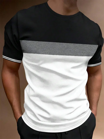 Summer Outdoor Sports Loose Comfortable Men's T-shirt Fitness Exercise Fashion Men's Short-sleeved Top Daily Street Men's T-shir