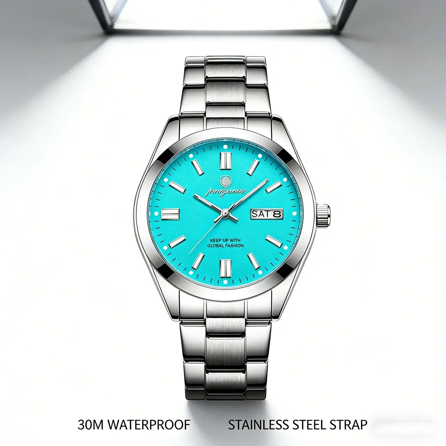 PAAZOMU Man Fashion Wristwatch Business Stainless Steel Band Quartz Men Watch Waterproof Luminous Date Square Men's Watches