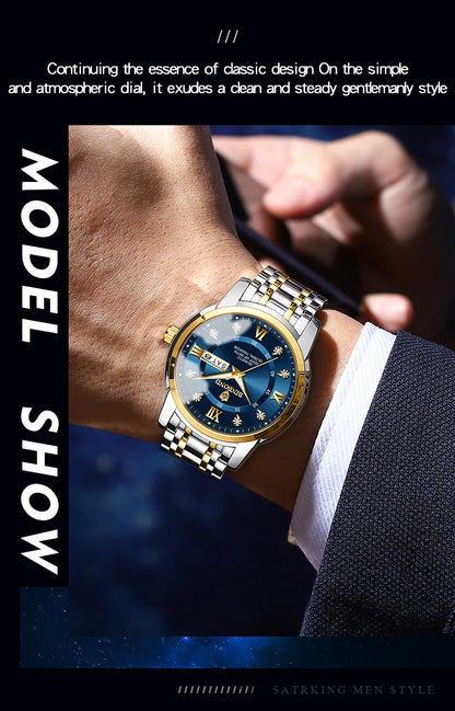 BINBOND Luxury quartz wristwatches luminous waterproof week auto date men's watch business sport clock fashion casual reloj