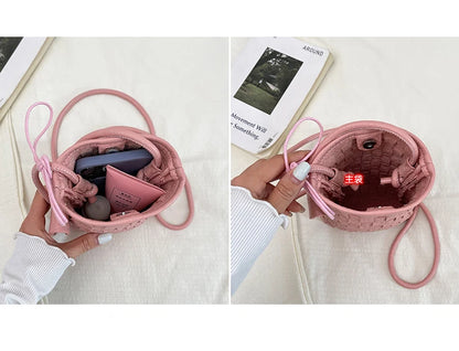 Women's Bag PU designer luxury bags woman 2026 Shoulder bags Fashion niche woven minimalist crossbody bag Wallet