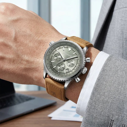 2026 New Top Luxury Man Wristwatch Sport Fashion Leather Quartz Watch For Men Chronograph Date Waterproof Luminous Men's Watches