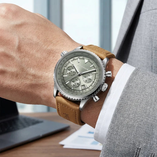 2026 New Top Luxury Man Wristwatch Sport Fashion Leather Quartz Watch For Men Chronograph Date Waterproof Luminous Men's Watches