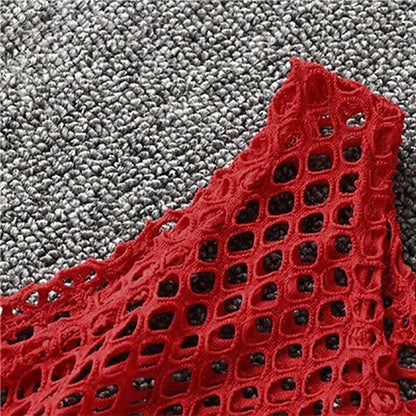 Sexy Black/Red Hollow Out Crop Top 2023 Mesh T-shirt Female Loose Fashion Summer Basic Tops For Women Fishnet Shirt