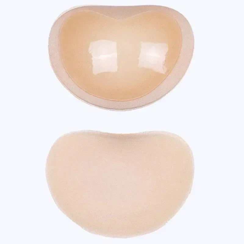2pcs New Chest Sticky Bra for Bikini Thicken Sponge Bra Pads Breast Push Up Silicone Removeable Inserts Swimsuit Invisible Bra