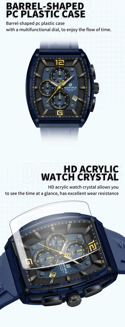 Top Brand NAVIFORCE Fashion Watches for Men Quartz Silicone Strap 50M Waterproof Date Original Man's WristWatch Reloj Hombr 2025