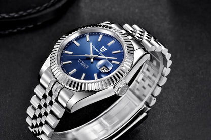 PAGANI DESIGN Watches Luxury Diamond Dial Mechanical Watch For Men Top NH35 Movt Sapphire Glass Stainless Steel Waterproof Watch