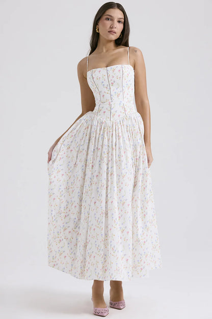 Ashgaily White Dress Women Halter Cotton Long Dress Lace Elegant Party Outfits Ladies Sexy Club Clothes