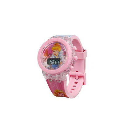 Flash Light Frozen Mickey Kids Watches For Girls Cartoon Snow White Car Children Watch Boys School Student Digitel Clock Gifts