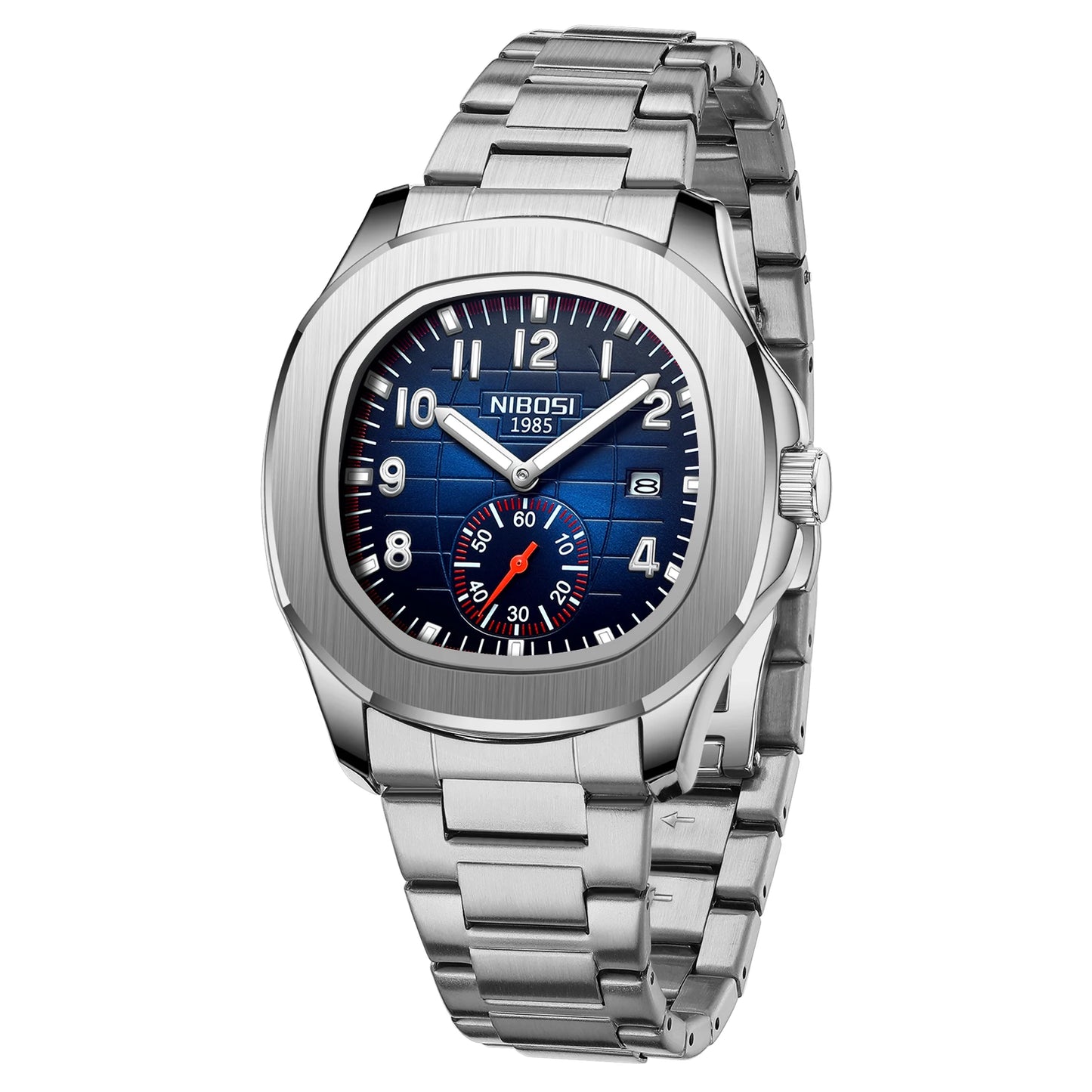 NIBOSI Mens Watches Analog Military Watch with Calendar Black Silicone Strap Waterproof Men’s Wrist Watches Minimalist Designer