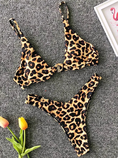 Sexy Neon V-bar Underwired Bikini 2025 Female Ribbed Swimsuit Women Thong Swimwear Two-pieces Bikini set Push up Bathing Suit