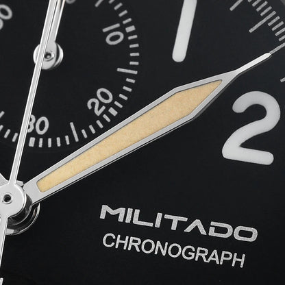 Militado ML1868KF 3 Dial Quartz Watch VK67 Sports Chronograph Watches Man Luminous Sapphire Glass 100M Waterproof 39Mm Watches