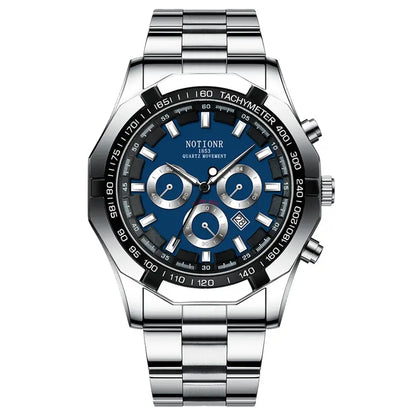 Luxury Mens Sport Watches Fashion Men Business Stainless Steel Waterproof Quartz Wristwatch Calendar Luminous Clock Reloj Hombre