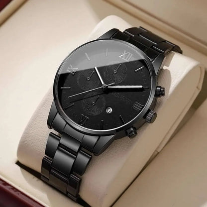 Fashion Roma Dial Men Business Watches Calendar Quartz Watch for Man Clock Reloj Hombre（Without Box）