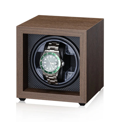 Luxury 1 Slot Automatic Watch Winder Walnut Wood Silent Motor Watch Storage Box Gift for Men Watch Winder for Automatic Watches