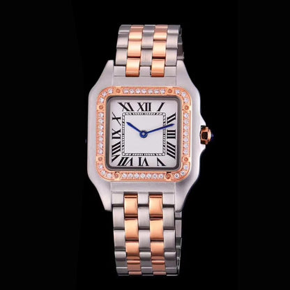Brand Wrist Watches Women Girl Ladies 22mm 27mm Square Dial Good Quality Steel Band Quartz Luxury Japanese Movement Clock CT13